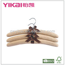 Fabric padded clothes hangers with ribbon bow